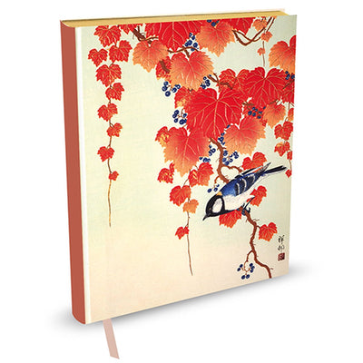 Carnet oversize Peter Pauper - oiseau et lierre rouge - 18x23 cm