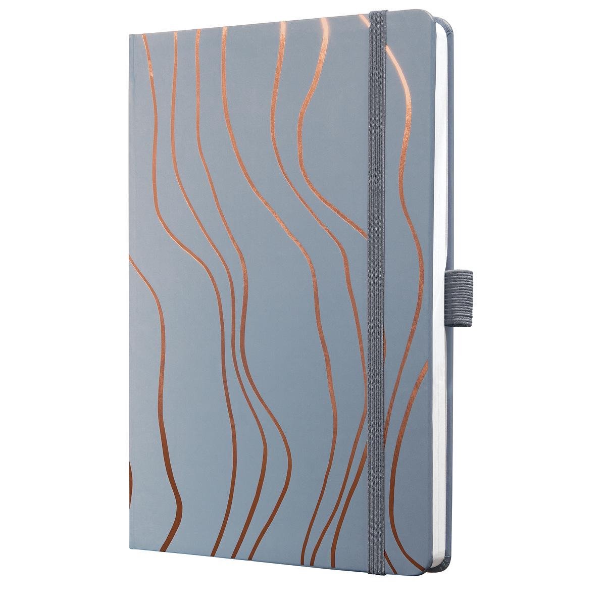 Carnet Sigel - jolie - a5 - couverture rigide - 174 pages - 80 grammes - trait - gris meringue - si-jn351