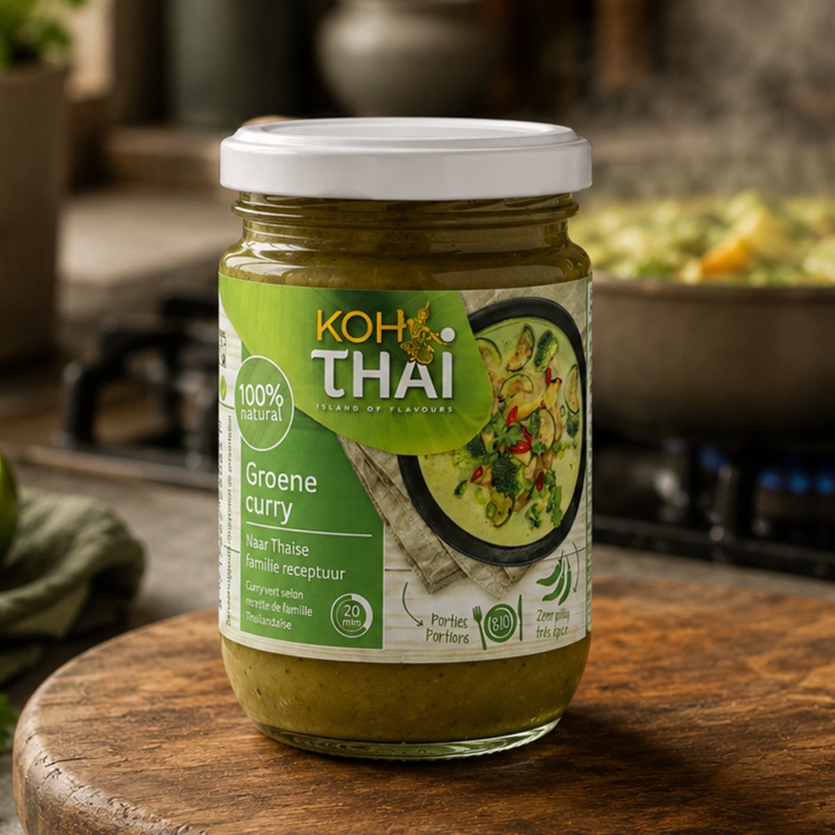 Pâte de curry vert Koh Thai 6 x 225 grammes
