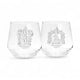 Ensemble de verres unisexe Harry Potter Gryffondor Serpentard - transparent - standard