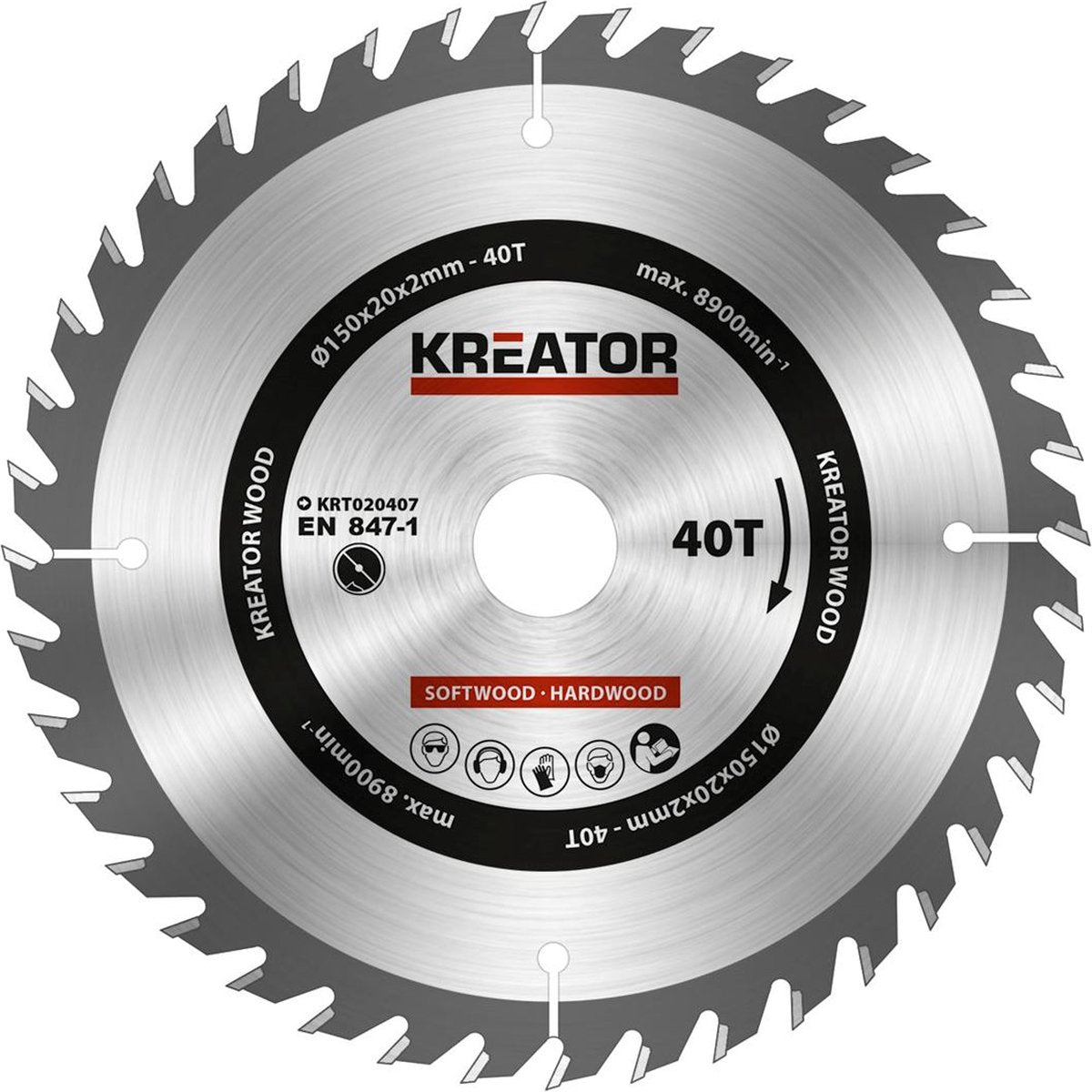 Kreator lame de scie bois 150mm40t