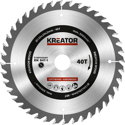 Kreator lame de scie bois 150mm40t