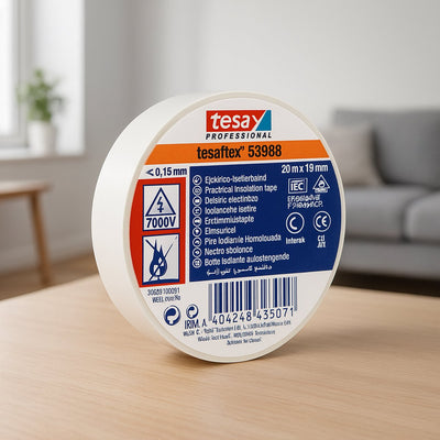 Tesa professional 1064501 - tesa 53988 ruban isolant électronique 20m 19mm blanc | 10 pièces