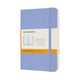 Carnet classique Moleskine - pochette - couverture souple - ligné - bleu hortensia