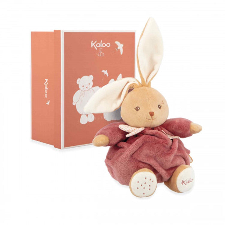 Kaloo patapouf - peluche - lapin - coloris bordeaux - 17 cm.
