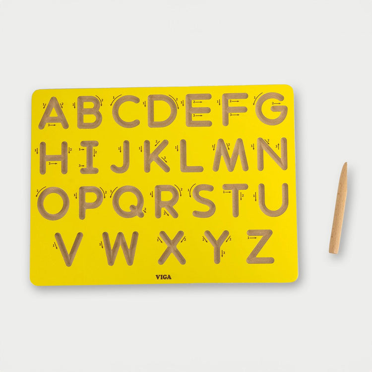 Planche graphomotrice Viga apprendre à écrire de grandes lettres - uni