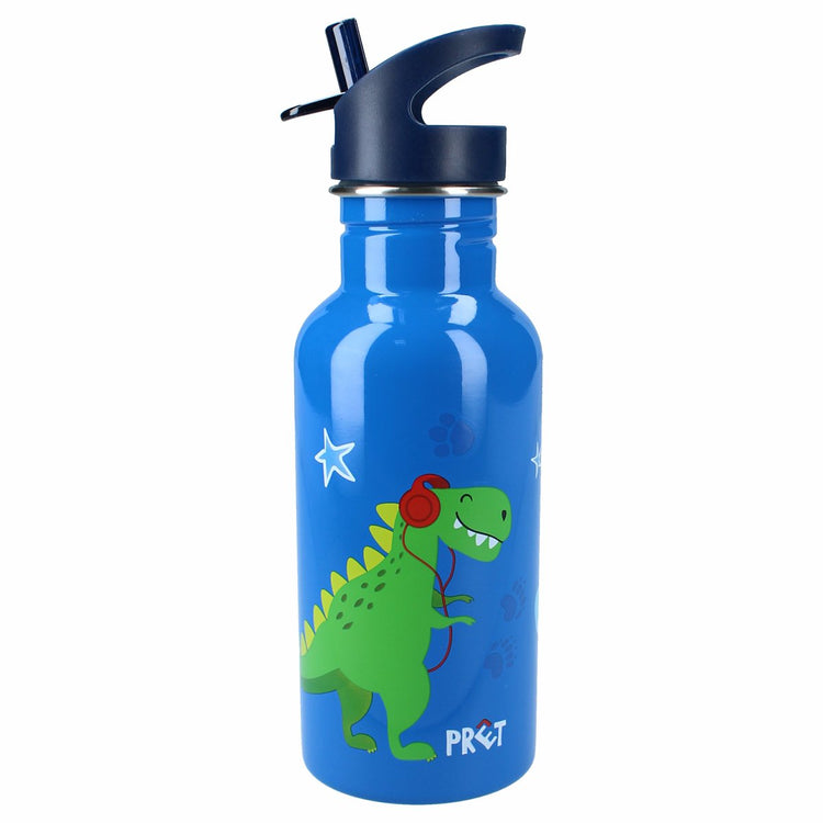 Gourde et gobelet scolaire Vadobag prêt dino - bleu clair - acier inoxydable - 500 ml