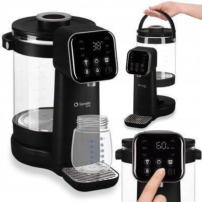 Distributeur d'eau chaude chauffe-eau Lionelo babypresto 2.0 – machine à lait – stérilisation UV – mode intelligent 100°c – 40-100°c réglable – dosage 30-300 ml – réservoir 3l – veilleuse – pour alimentation bébé