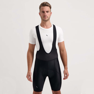 Rogelli core pantalon de cyclisme court pour hommes avec chamois et bretelles - cuissard à bretelles - noir - taille l