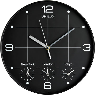 Unilux sur horloge - gris métallisé blanc
