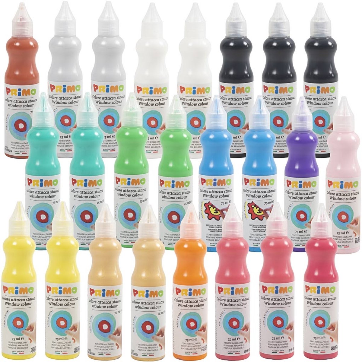 Peinture pour fenêtres Primo, différentes couleurs, 24x75 ml 1 boîte