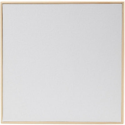 Panneau de toile Creativ company avec cadre, dim. 30x30 cm, 280 gr, blanc, 1 pièce