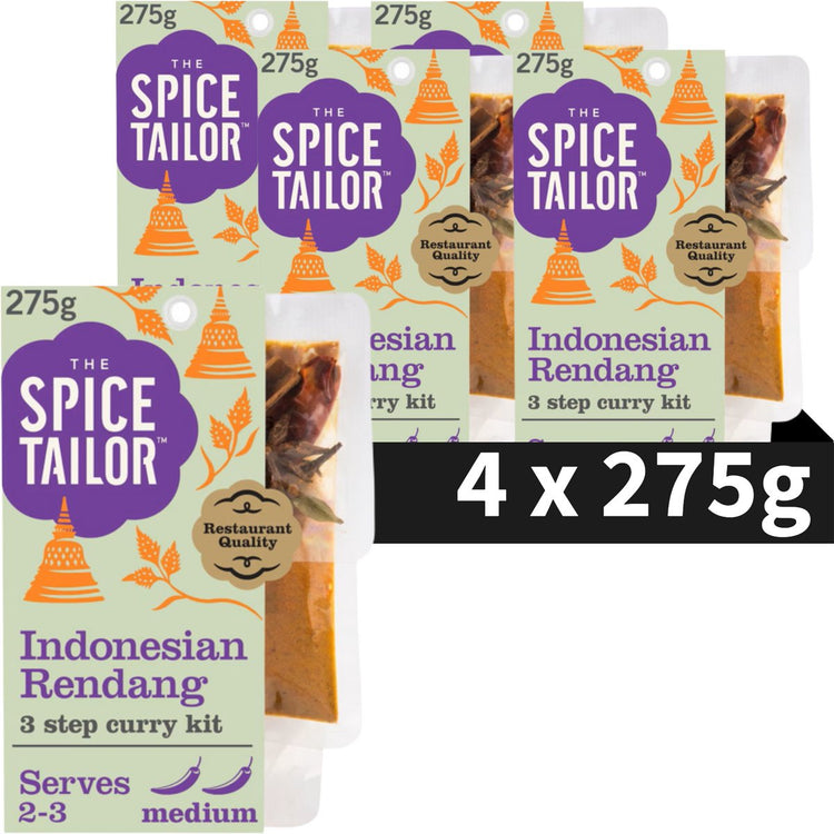 The Spice Tailor Indonesion Rendang - Forfait repas avec épices indonésiennes - Pack économique - 5 x 275 grammes
