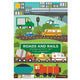 Petit livre d'autocollants collage - routes rails |