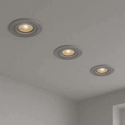 Spots encastrables LED intelligents Calex - 3 pièces - connectables - éclairage intelligent - dimmable - lumière blanc chaud - gris