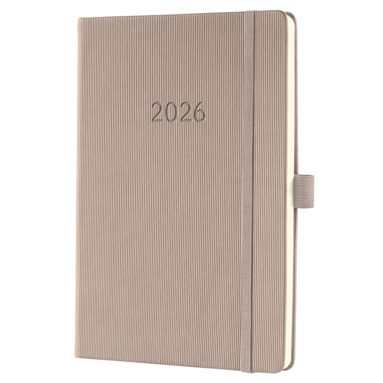 Agenda hebdomadaire Sigel 2026 conceptum - format a5 - taupe - couverture rigide - si-c2660