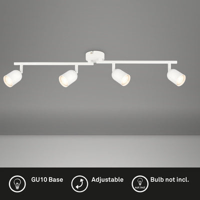 Briloner - plafonnier - 2145046 - orientable - culot gu10 - ampoule non incluse - 70,5 x 8 x 11 cm - blanc