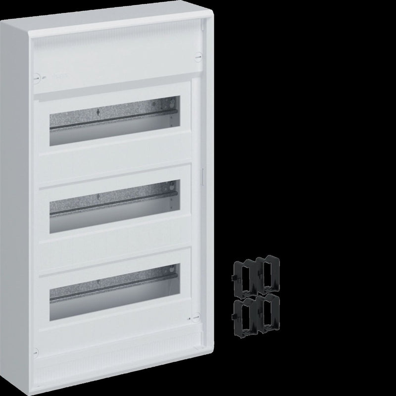 Hager va36cn armoire de distribution en saillie (au mur) nombre de groupes : 36 nombre de rangées : 3 contenu : 1 pièce(s)