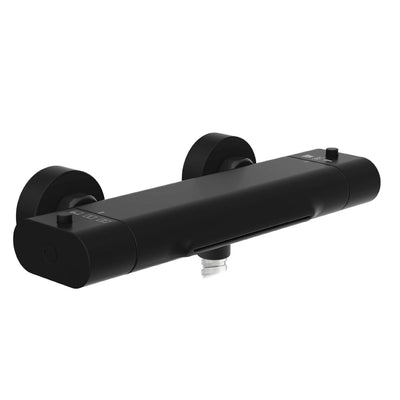 Robinet de bain thermostatique Eisl carneo - mitigeur - avec bec cascade - noir mat