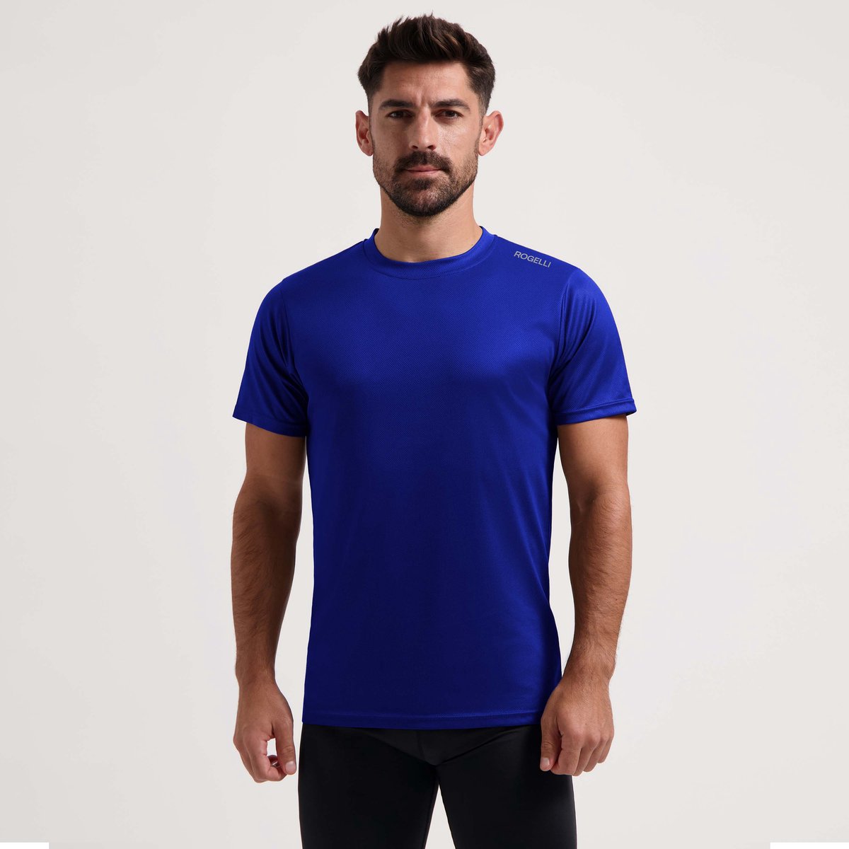 Rogelli promo chemise de running homme - manches courtes - bleu - l
