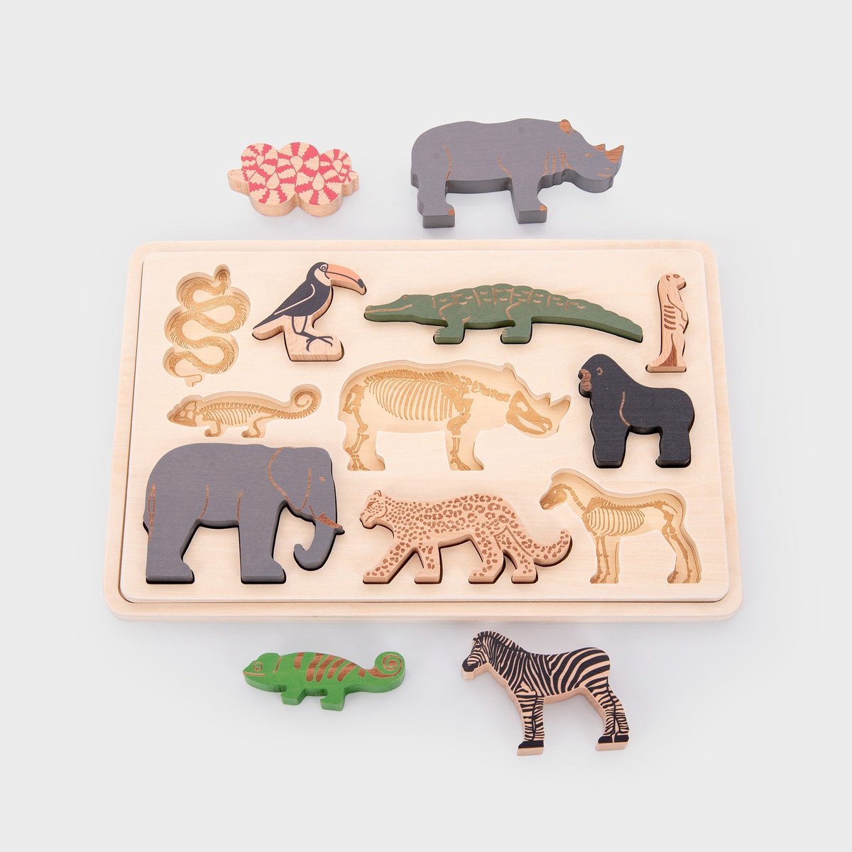 Puzzle Tickit® en couches d'animaux de safari