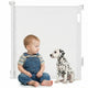 Barrière d'escalier enroulable Lionelo Thea jusqu'à 140 cm - sans seuil - double verrouillage - résistante aux UV - indicateur de verrouillage - 3 clips de fixation - barrière de sécurité pour enfant animal - pour intérieur extérieur - en 1930:2011