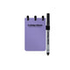 Carnet effaçable Correctbook a7 – violet pétunia – mix (lignes vierges) – carnet réutilisable – avec lingette pour stylo – format de poche