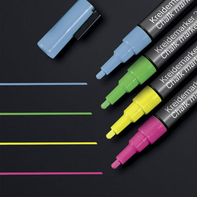 Marqueur craie Sigel - pointe ronde - 1-2 mm - 4 couleurs assorties - si-ba179