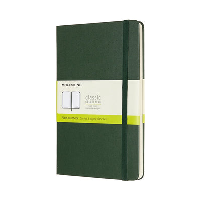 Carnet classique Moleskine - grand - couverture rigide - vierge - vert myrte