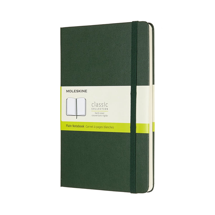Carnet classique Moleskine - grand - couverture rigide - vierge - vert myrte