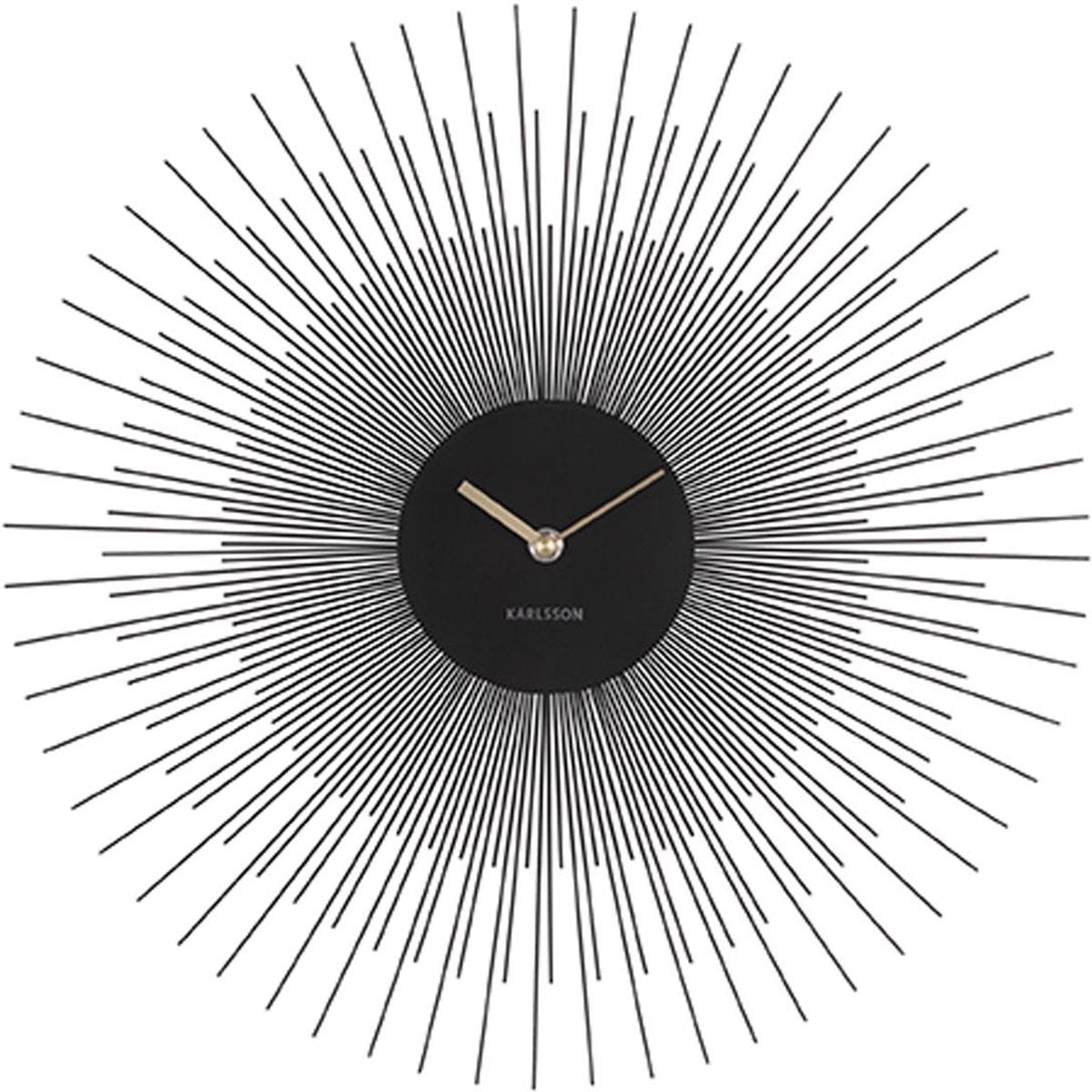 Karlsson horloge murale pivoine - acier noir - ø45cm - scandinave
