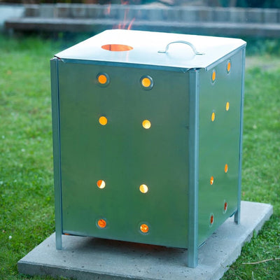 Nature Nature Garden Burning For Square 46x46x65 cm Acier galvanisé