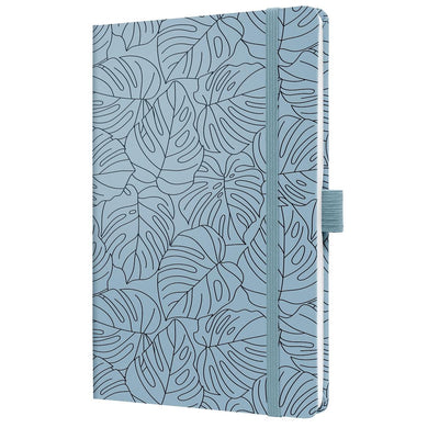 Carnet Sigel - jolie - a5 - couverture rigide - 174 pages - 80 grammes - trait - monstera bleu - si-jn353
