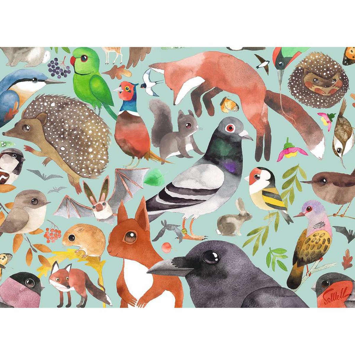 Puzzle Ravensburger Visiteurs du jardin - Puzzle de 500 pièces.
