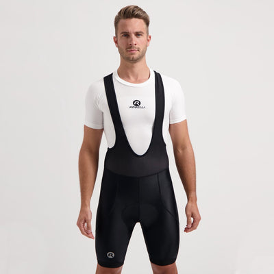 Rogelli core pantalon de cyclisme court pour hommes avec chamois et bretelles - cuissard à bretelles - noir - taille XL