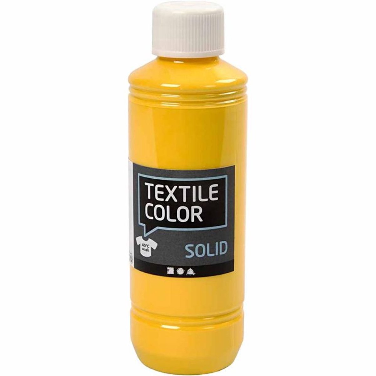 Creativ Company Couleur textile couvrant la peinture textile jaune, 250 ml