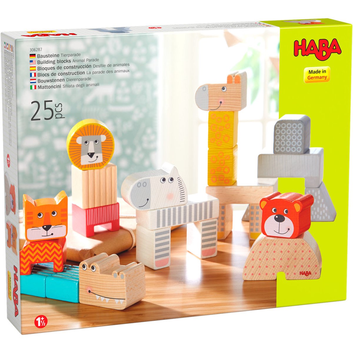 Blocs de construction du défilé d'animaux Haba