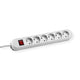 Bachmann multiprise intelligente 6x contact de terre, avec interrupteur, blanc, 5 m