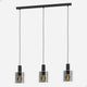 Eglo gorosiba - suspension - e27 - 85 cm - verre fumé - noir