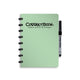 Carnet effaçable Correctbook a5 – carnet réutilisable – menthe brumeuse – ligné – avec lingette pour stylo – peut être complété par des pages supplémentaires