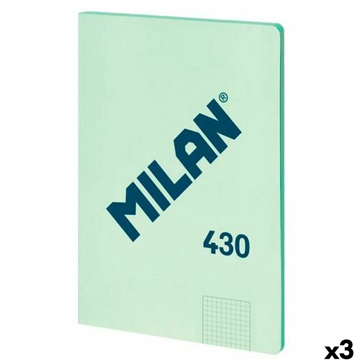 Carnet Milan série 1918 vert a4 48 feuilles (3 pièces)