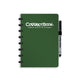 Carnet effaçable Correctbook a5 – vert forêt – vierge – carnet réutilisable – avec lingette pour stylo – peut être complété par des pages supplémentaires