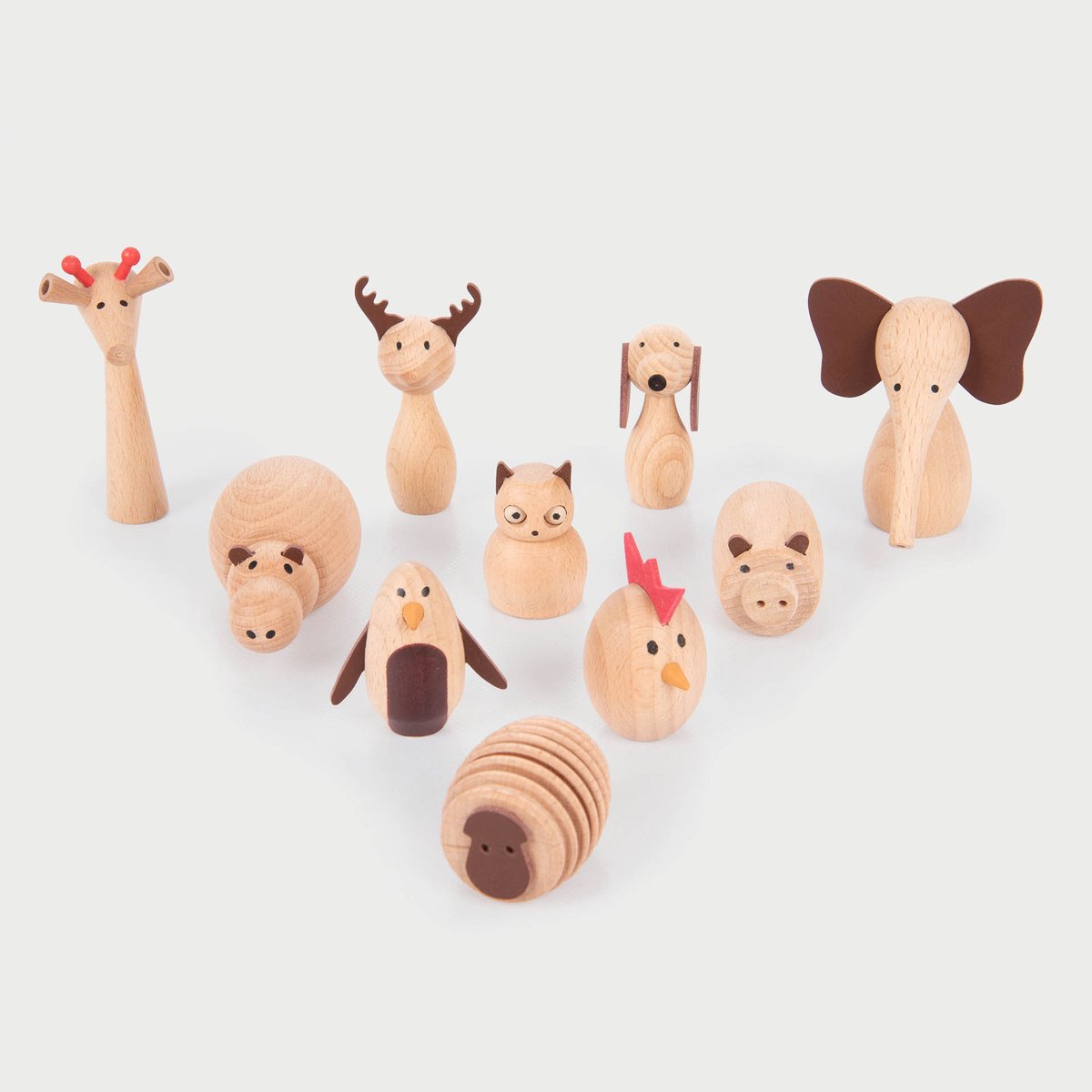 Tickit amis les animaux en bois - paquet de 10