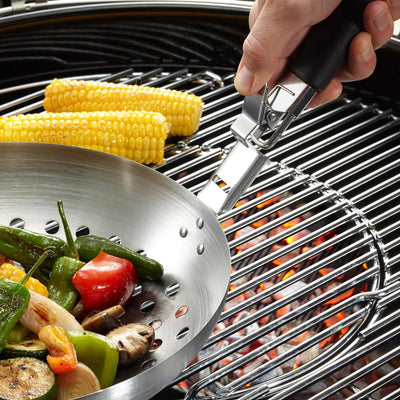 Gefu bbq wok - wok grill perforé - poêle à barbecue en acier inoxydable - ø 30 cm
