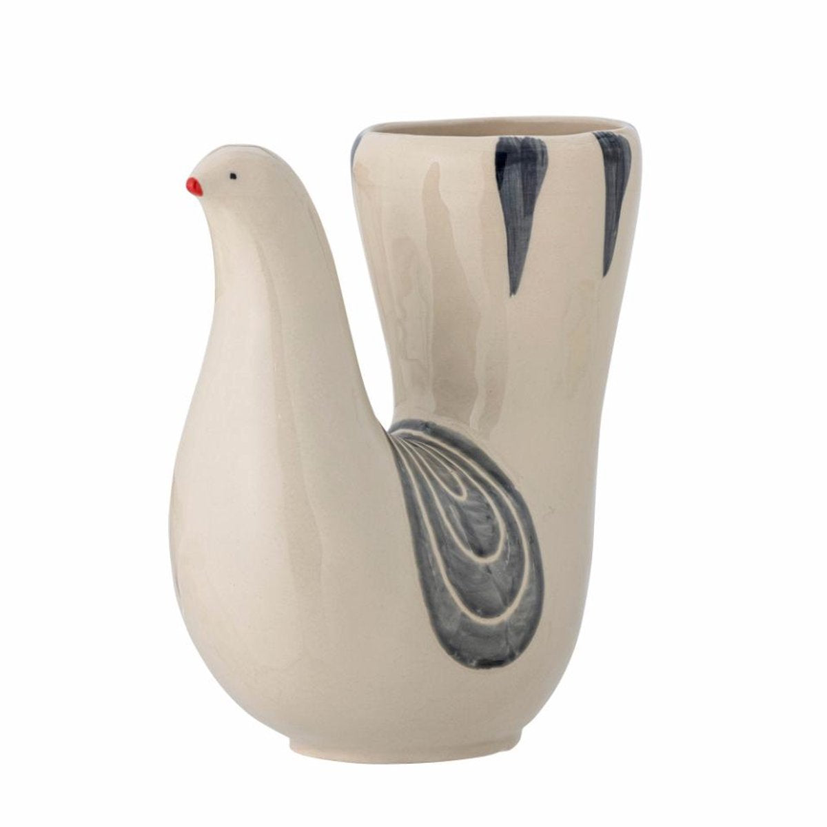 Bloomingville trudy - vase - blanc - grès