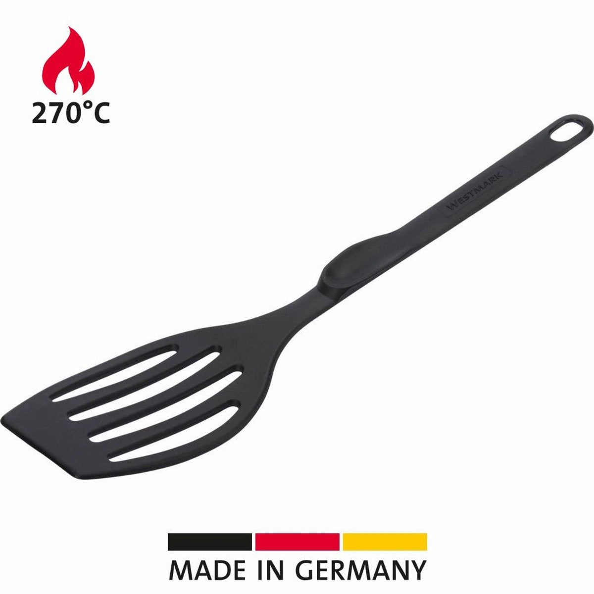 Spatules Westmark, très résistantes à la chaleur jusqu'à 270°c, longueur : 28,3 cm, plastique, flonal plus, noir, 20352275