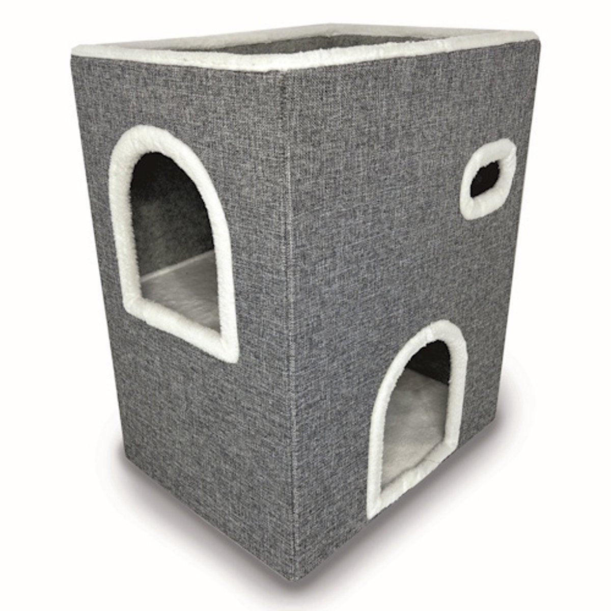 Duvo + maison à griffer pour chat gordon 46x36x58cm gris