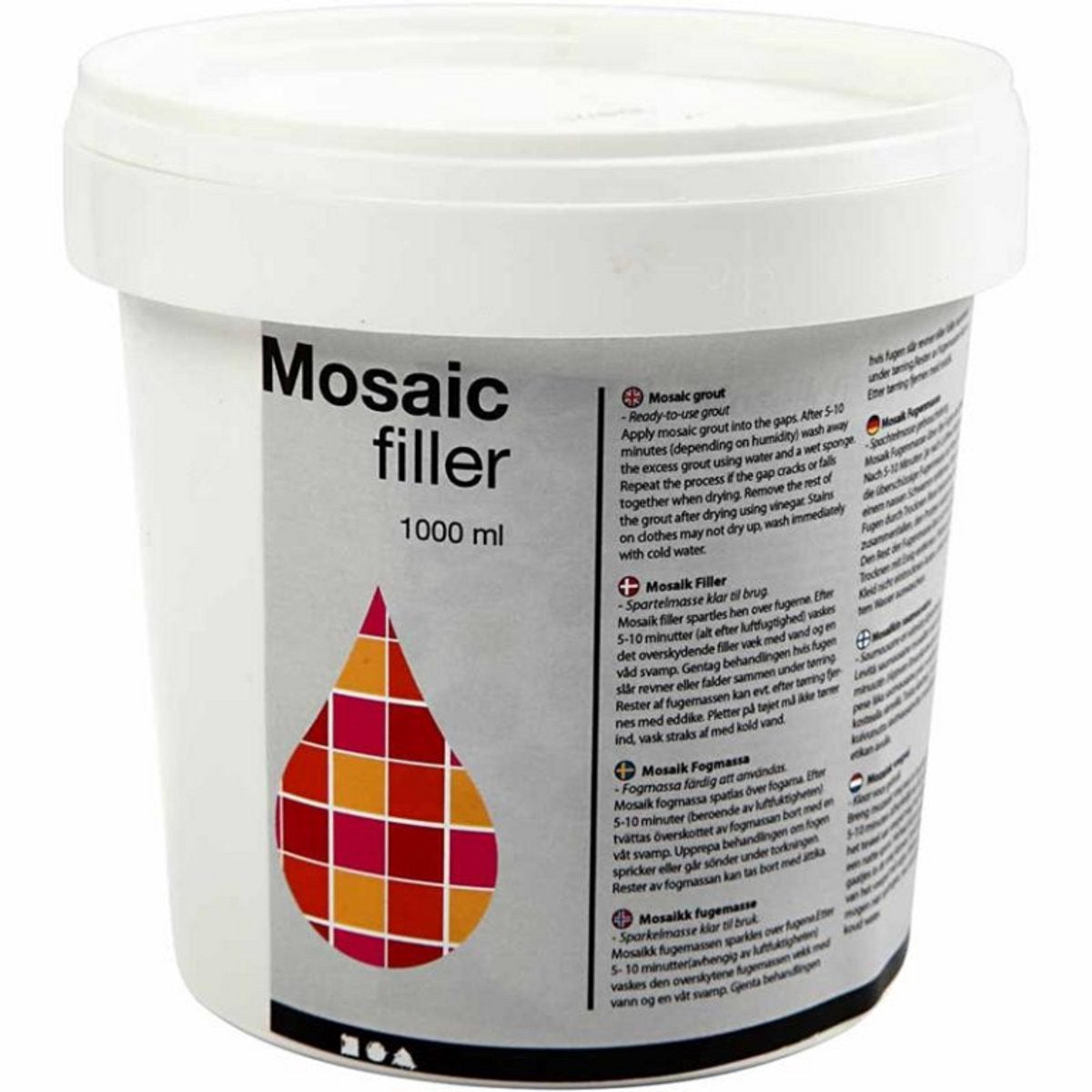 Coulis mosaïque Creativ company, blanc, 1000 ml 1 seau