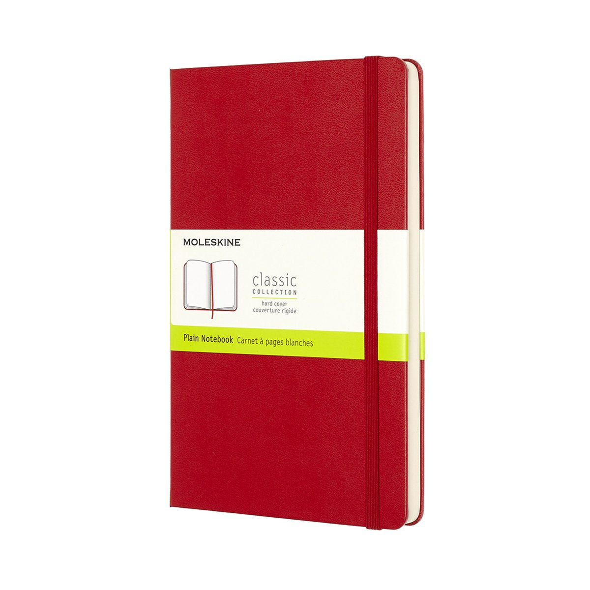 Carnet classique Moleskine - grand - couverture rigide - vierge - rouge