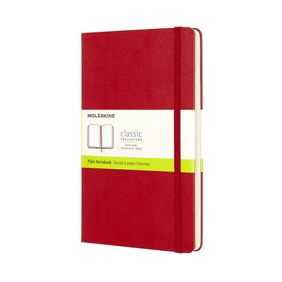 Carnet classique Moleskine - grand - couverture rigide - vierge - rouge